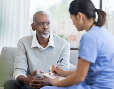Cancer clinical trial participant and healthcare provider