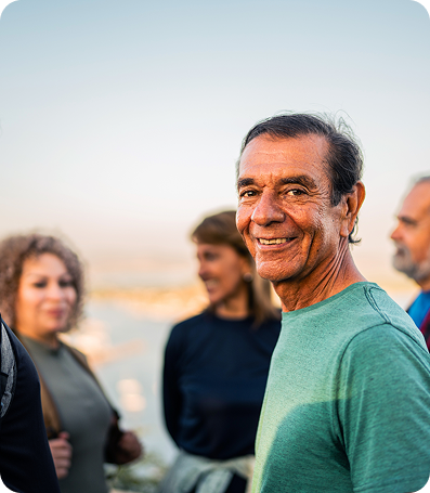 Man standing outside smiling | Pfizer clinical Trials