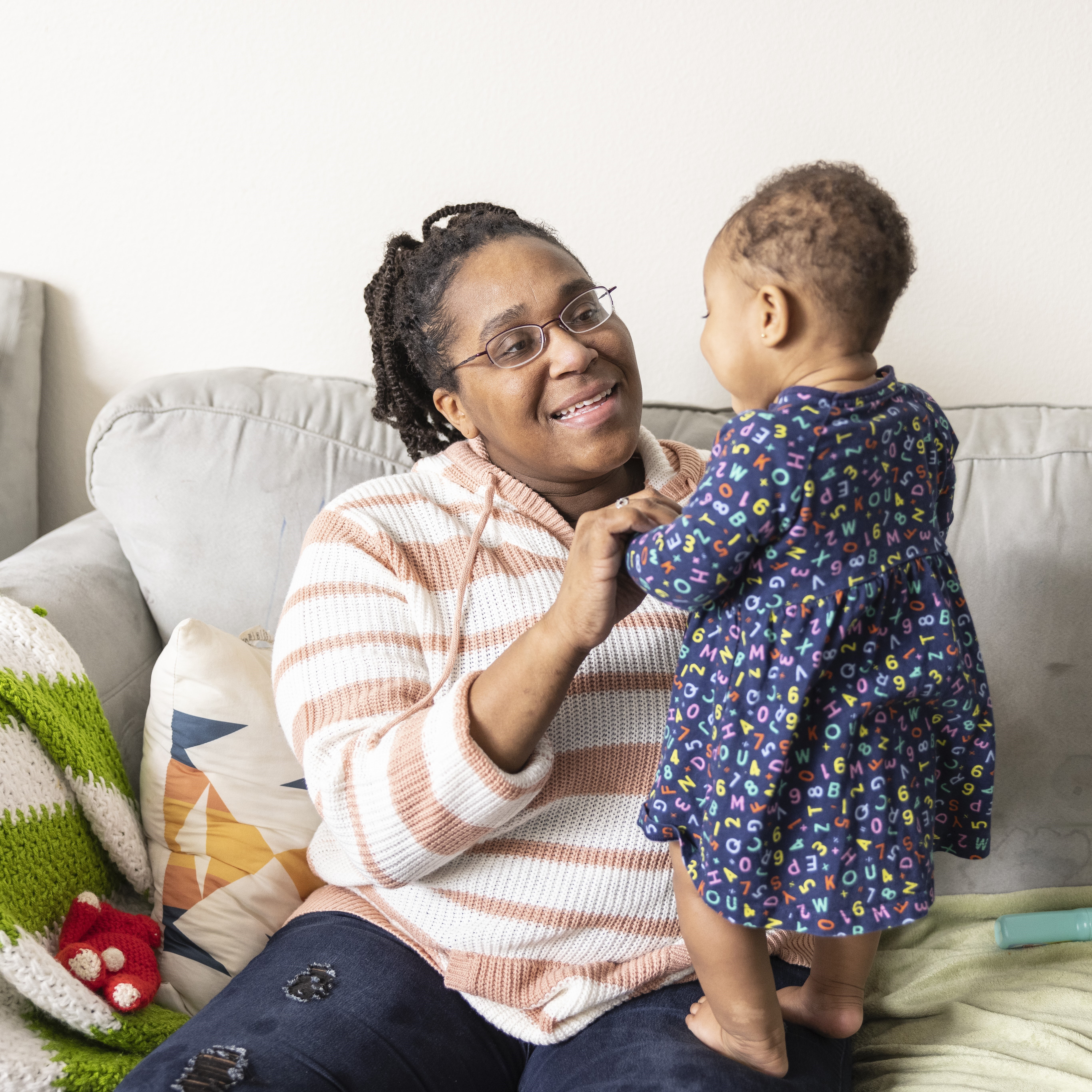 Pfizer eczema clinical trial participant Shamika and child