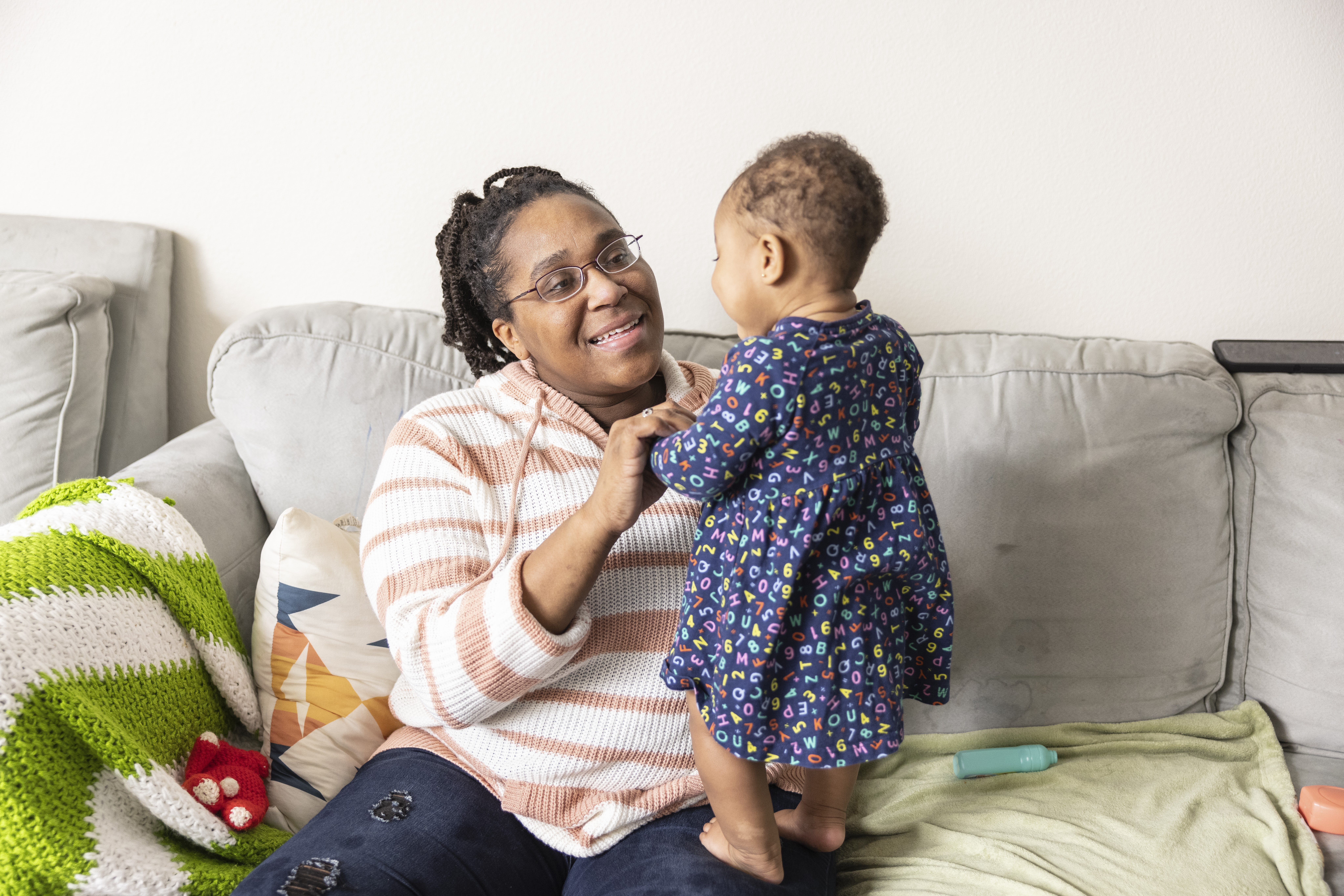 Pfizer eczema Clinical Trial participant Shamika and child