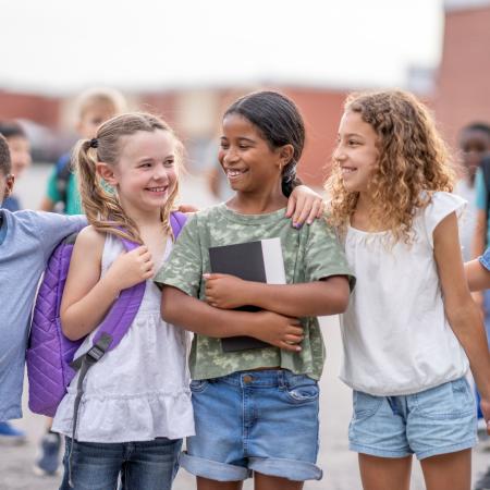 Group of children at school – Pfizer Clinical Trials